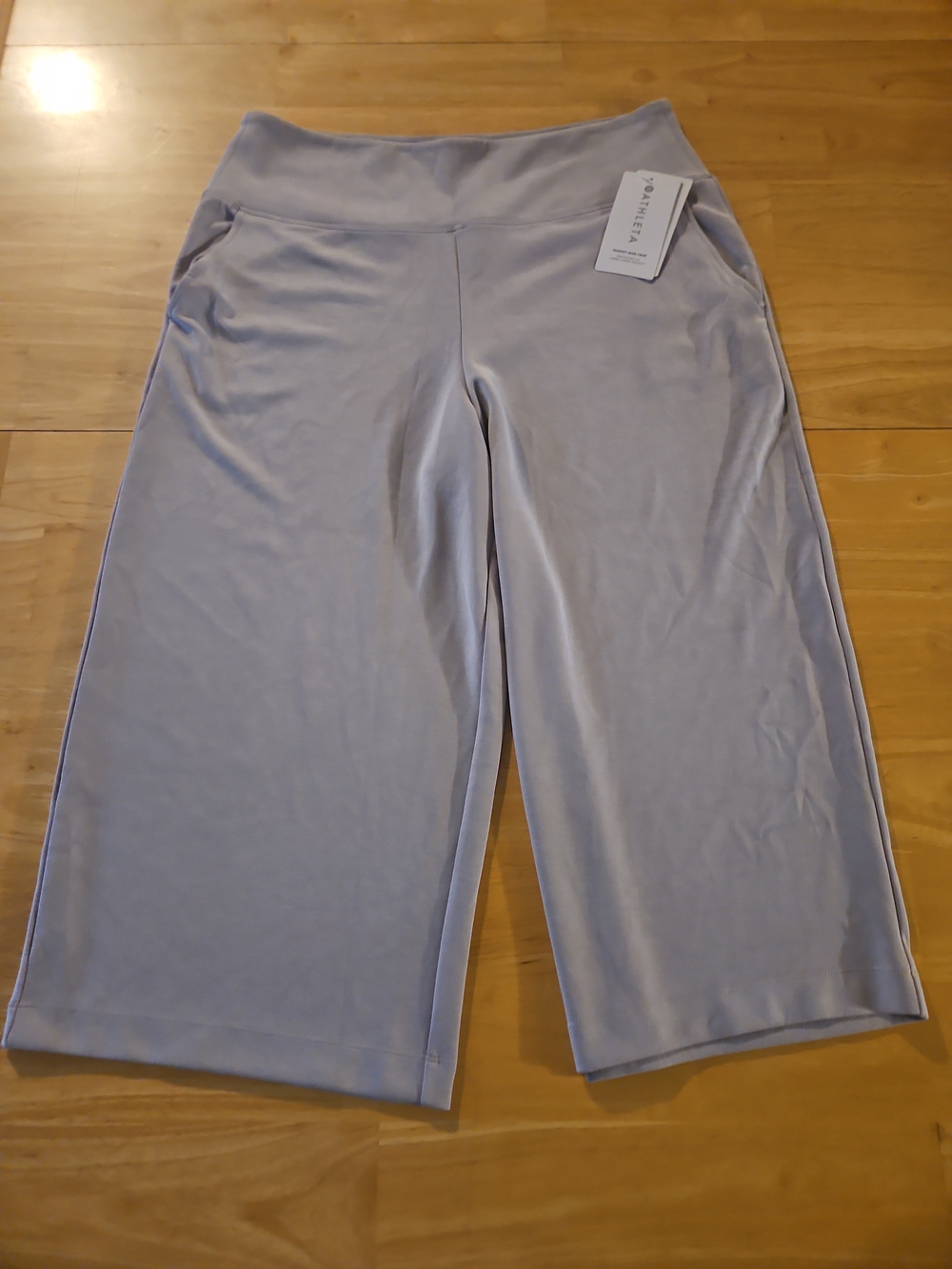 Athleta Taupe Wide-Leg Lounge Pants